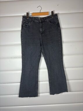 JJXX JXTURIN High Waist Cropped Bootcut Jeans W30 Charcoal Grey